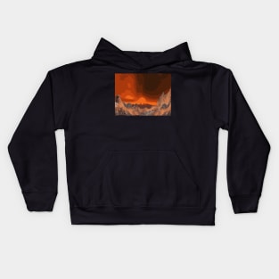 Deserted planet surface Kids Hoodie